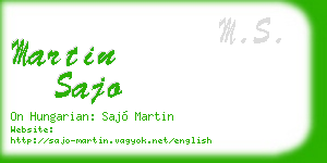martin sajo business card